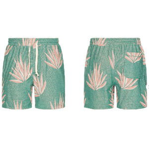 Marine Layer Terry Out Jacquard 6" Men Shorts Cotton Blend Pink Green Summer